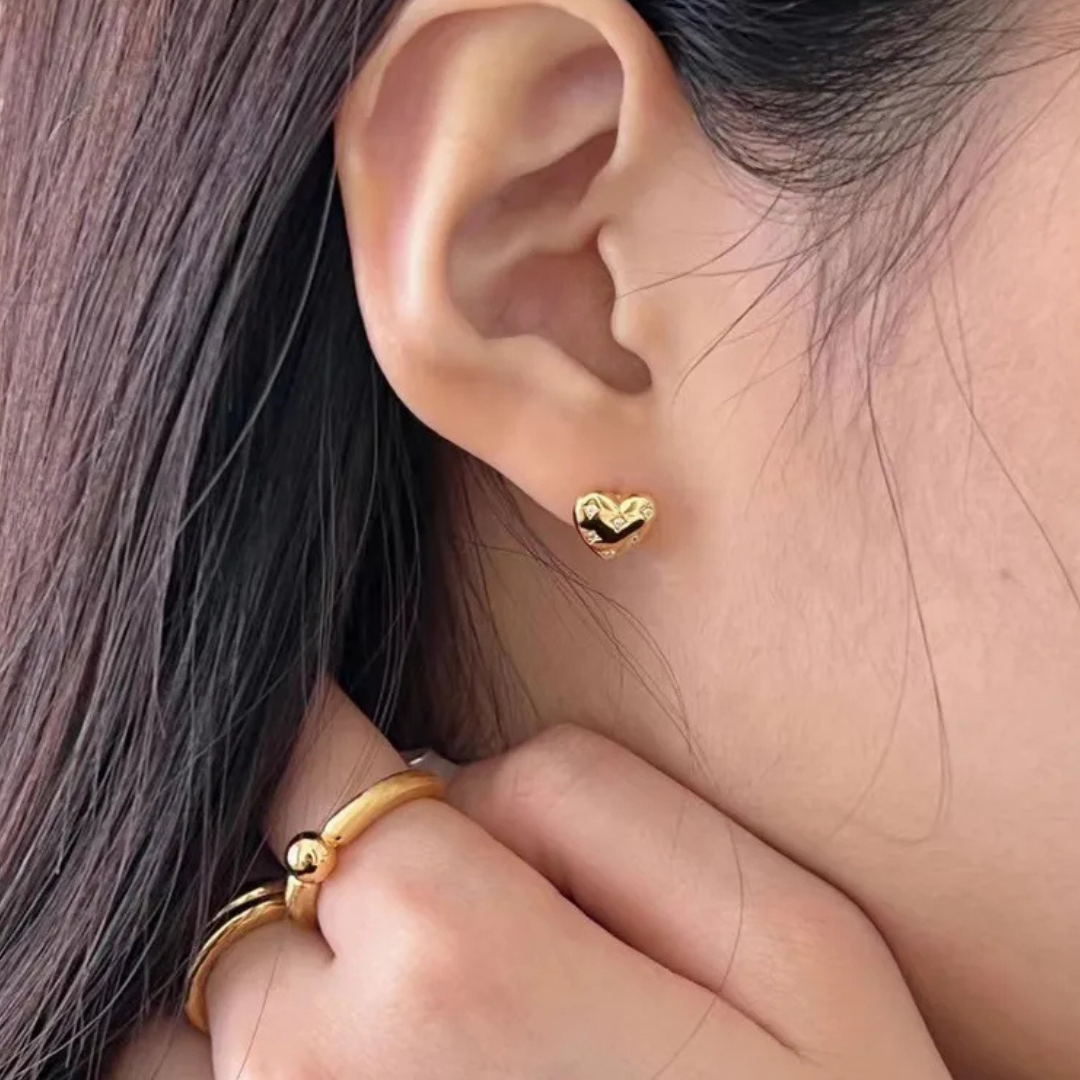 Chunky Heart Studs