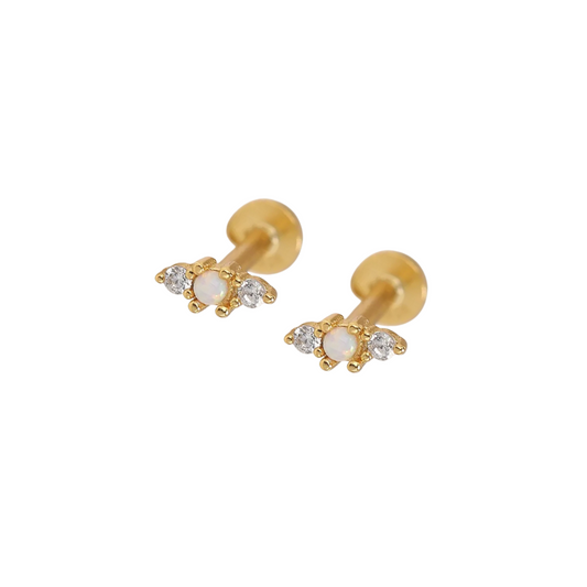 Moon Trio Flatback Studs